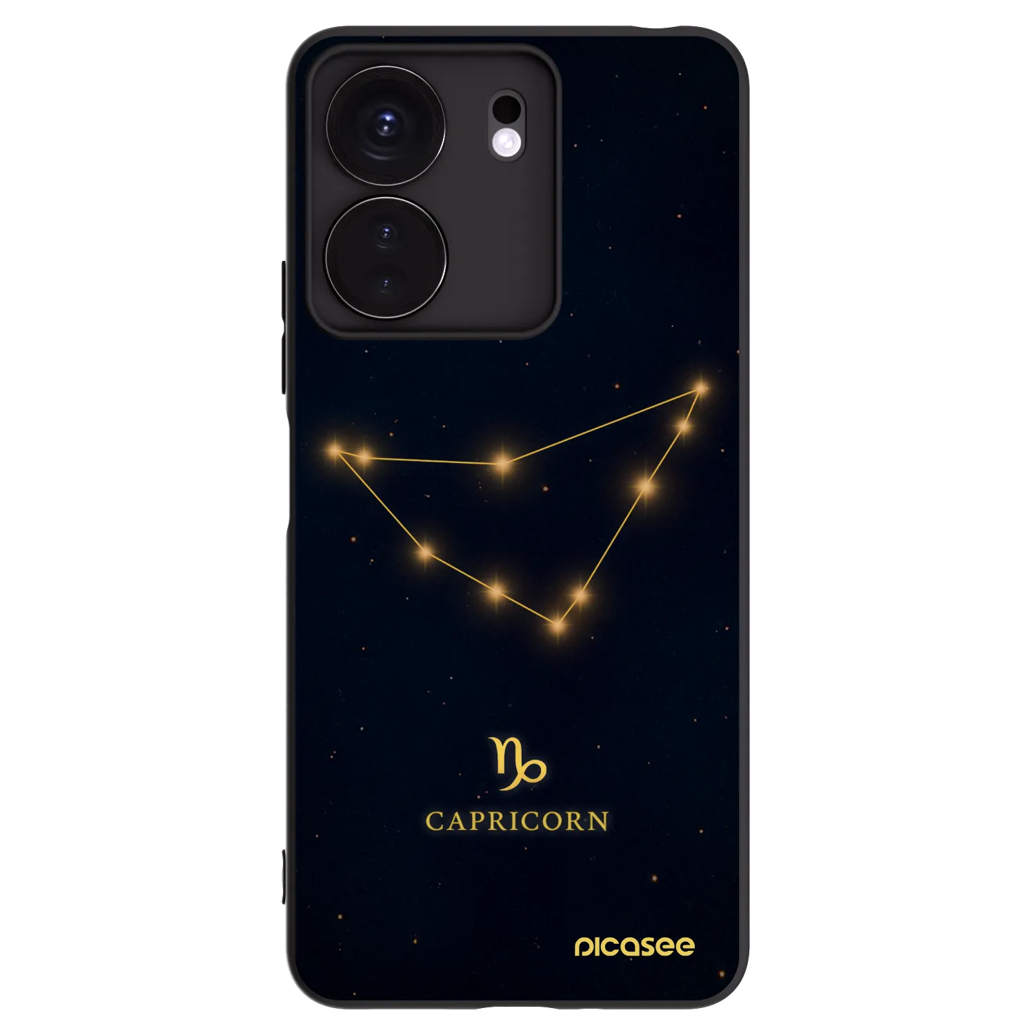 Picasee crna silikonska maskica za Xiaomi Redmi 13C 4G - CAPRICORN