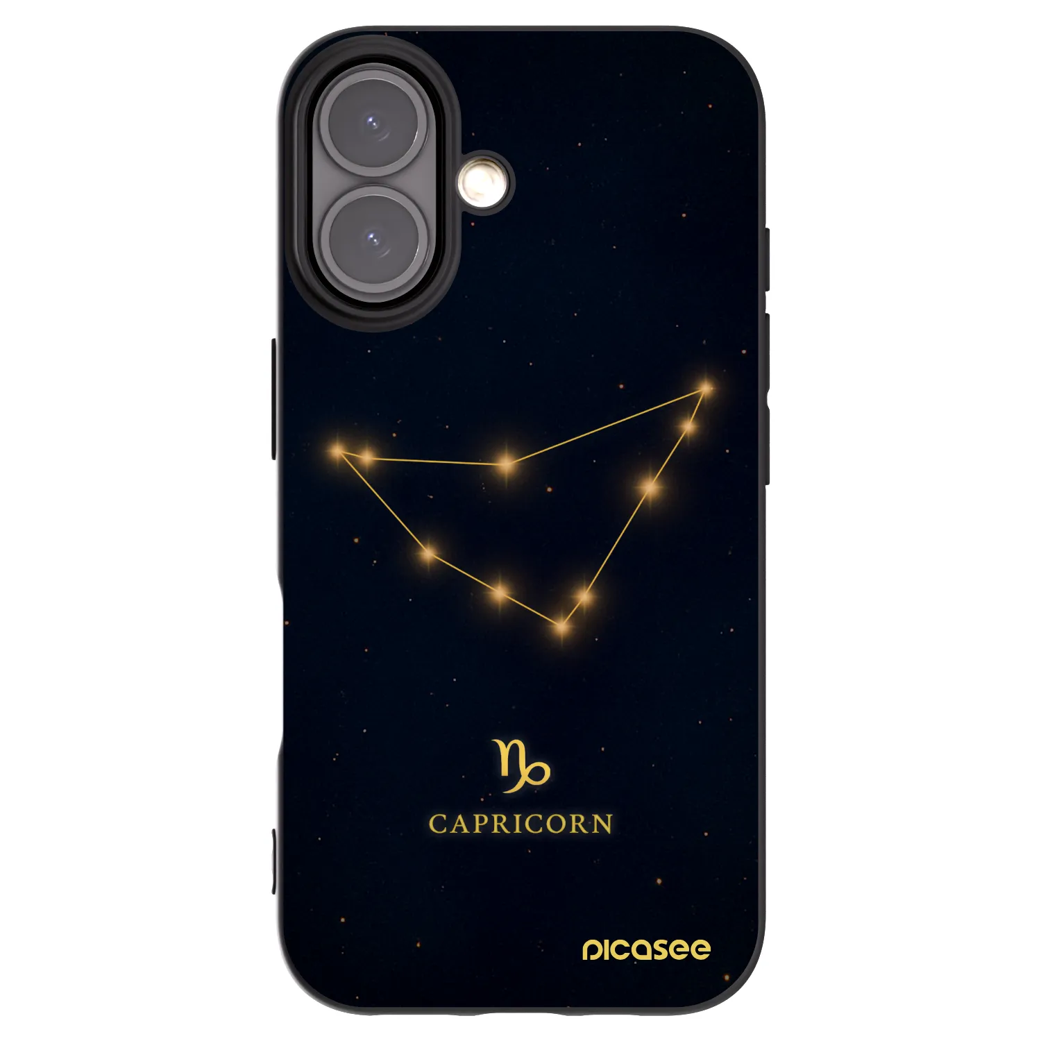 Picasee crna silikonska maskica za Apple iPhone 16 - CAPRICORN