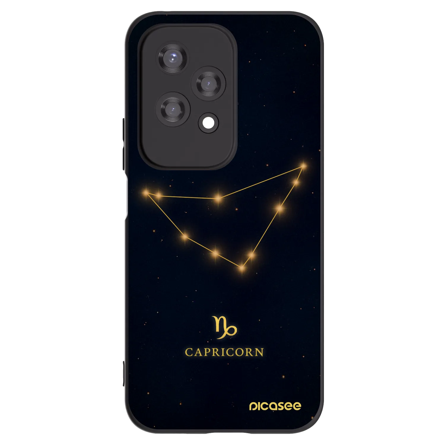Picasee crna silikonska maskica za Honor 200 Lite - CAPRICORN