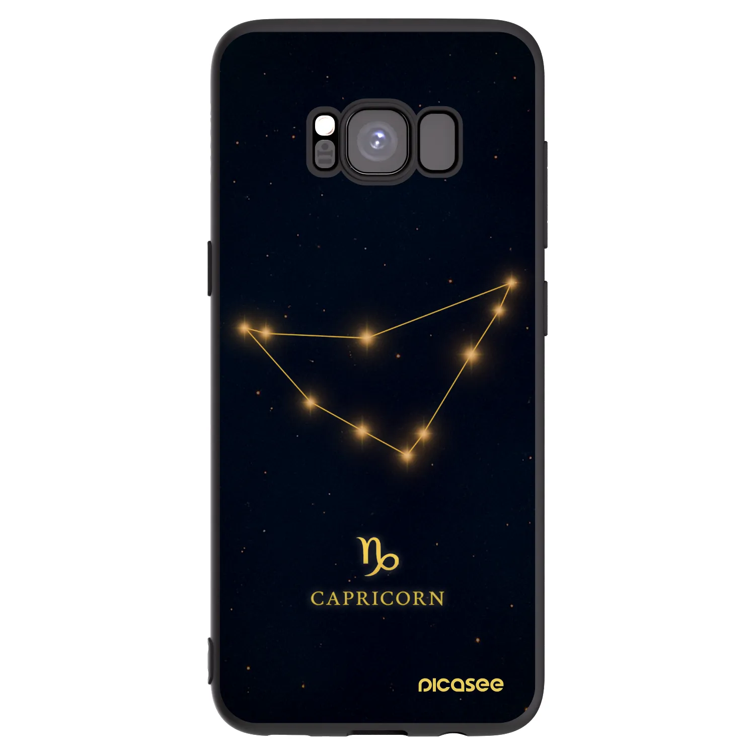 Picasee crna silikonska maskica za Samsung Galaxy S8 G950F - CAPRICORN