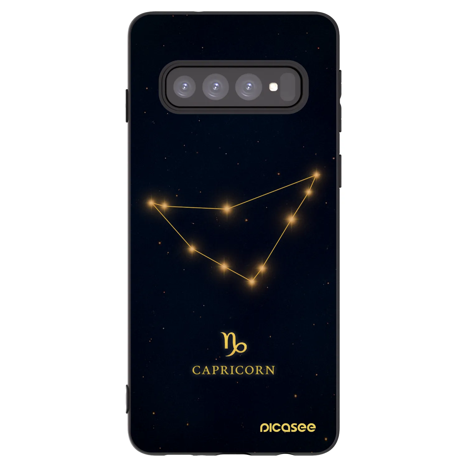 Picasee crna silikonska maskica za Samsung Galaxy S10 G973 - CAPRICORN