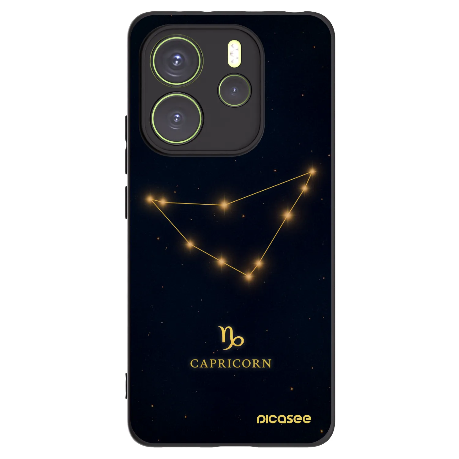 Picasee crna silikonska maskica za Xiaomi Redmi Note 14 4G - CAPRICORN