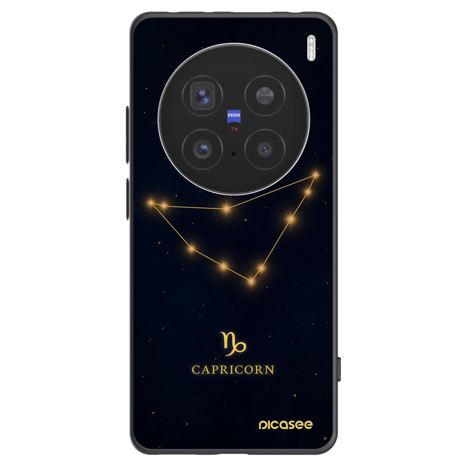 Picasee crna silikonska maskica za Vivo X200 Pro - CAPRICORN