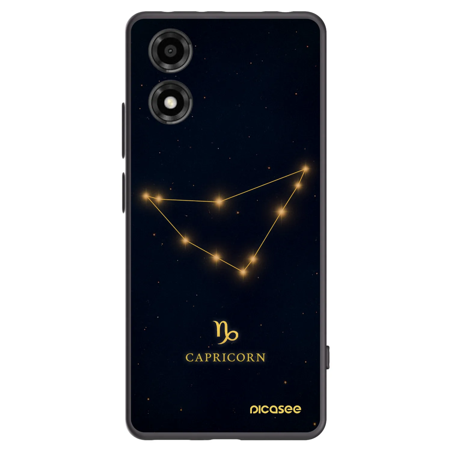 Picasee crna silikonska maskica za Motorola Moto E14 - CAPRICORN