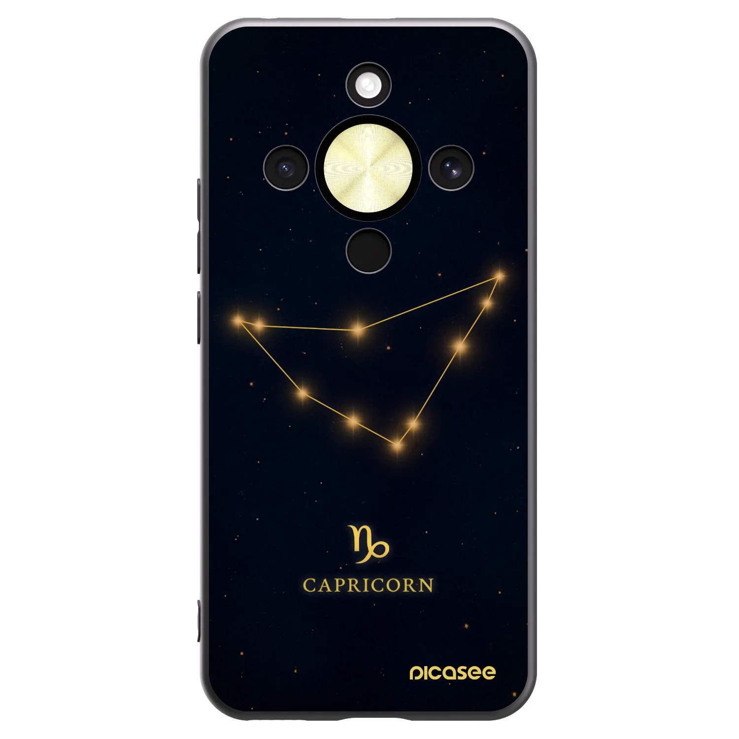 Picasee crna silikonska maskica za Honor Magic8 Lite 5G - CAPRICORN