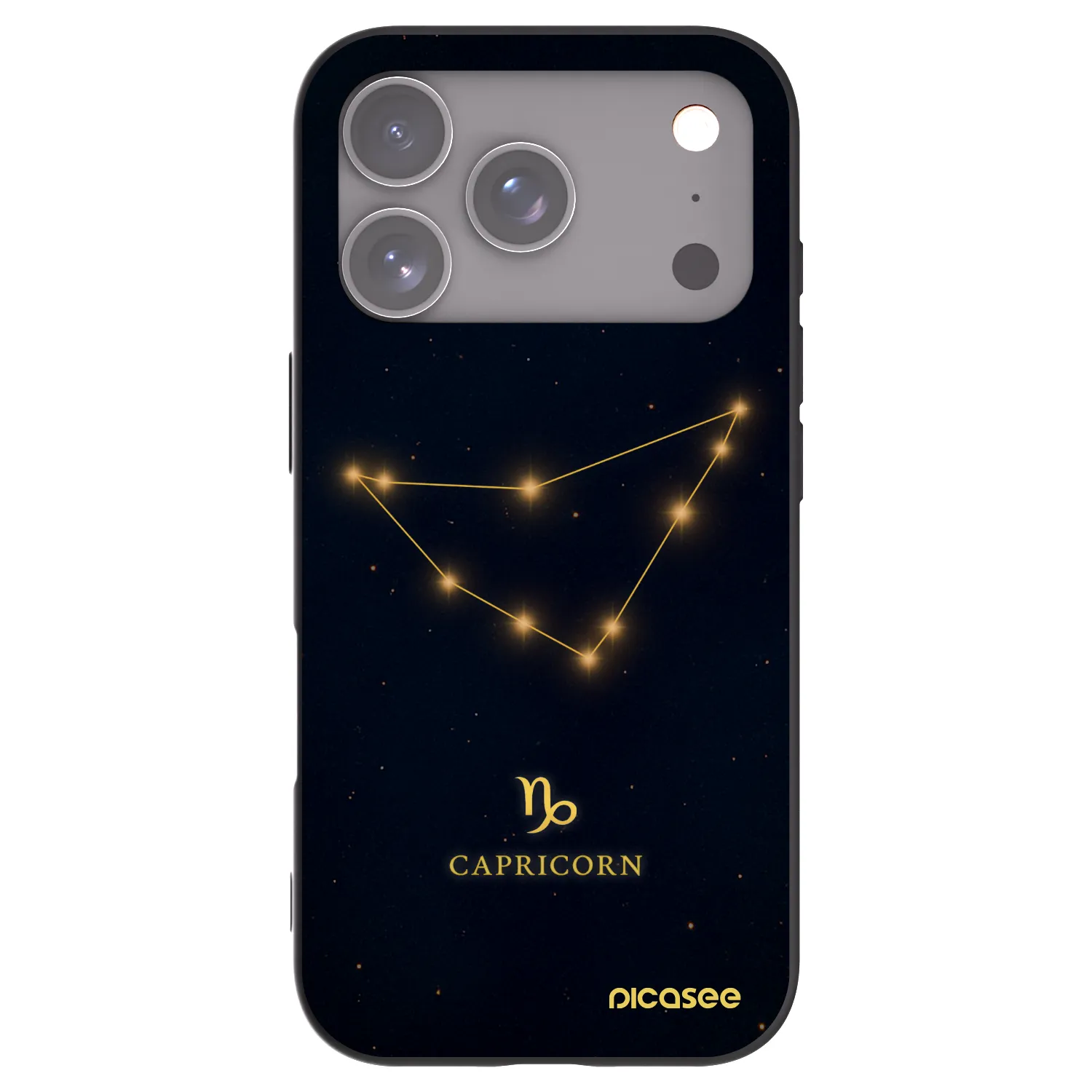 Picasee crna silikonska maskica za Apple iPhone 18 Pro - CAPRICORN