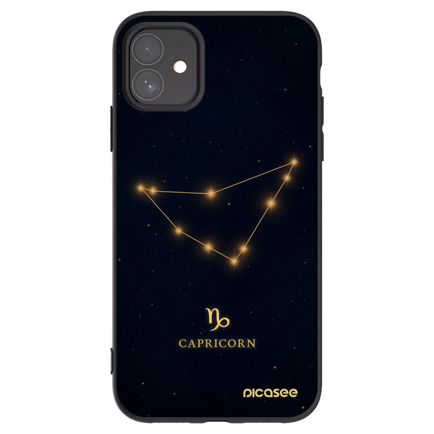 Picasee crna silikonska maskica za Apple iPhone 11 - CAPRICORN