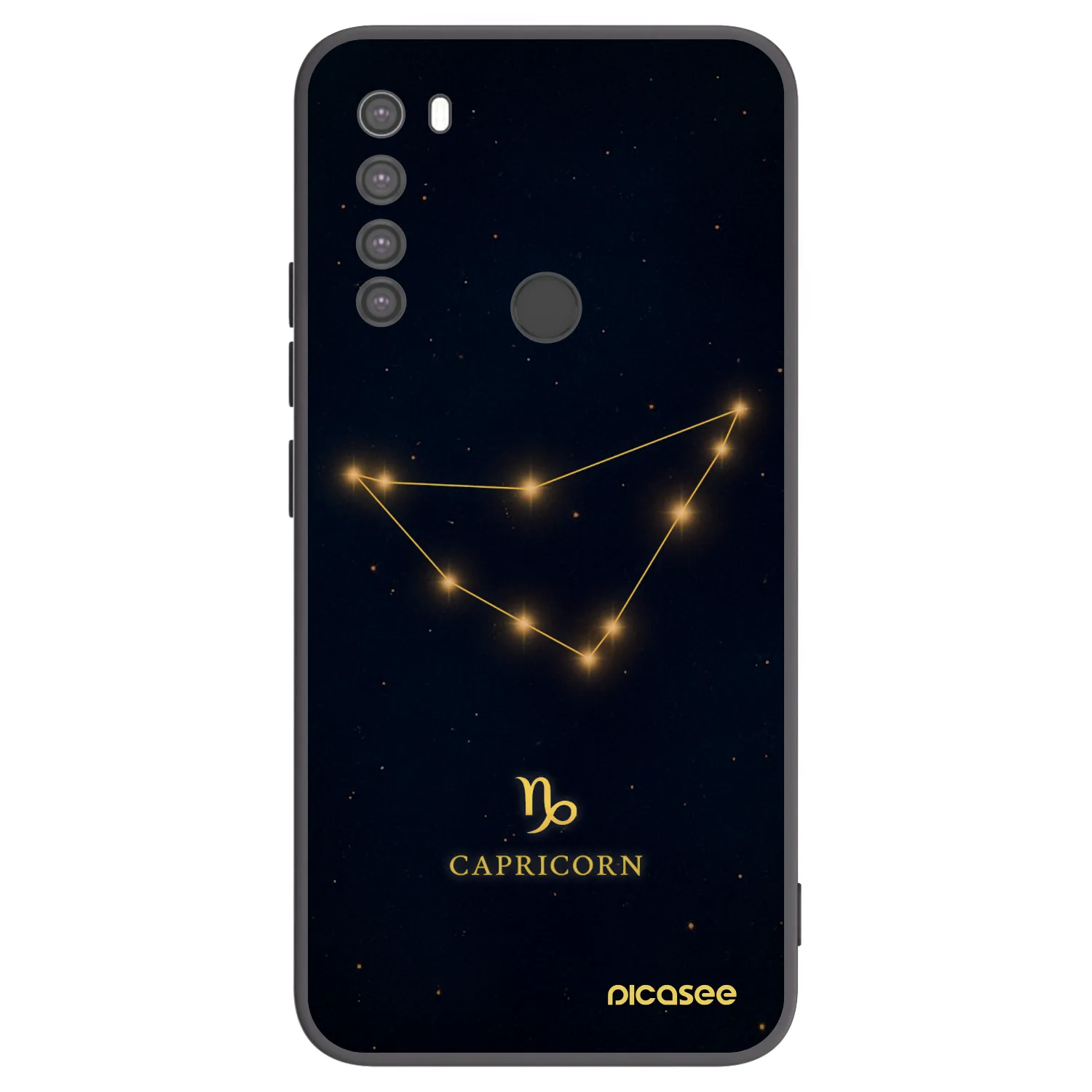 Picasee crna silikonska maskica za Xiaomi Redmi Note 8 - CAPRICORN