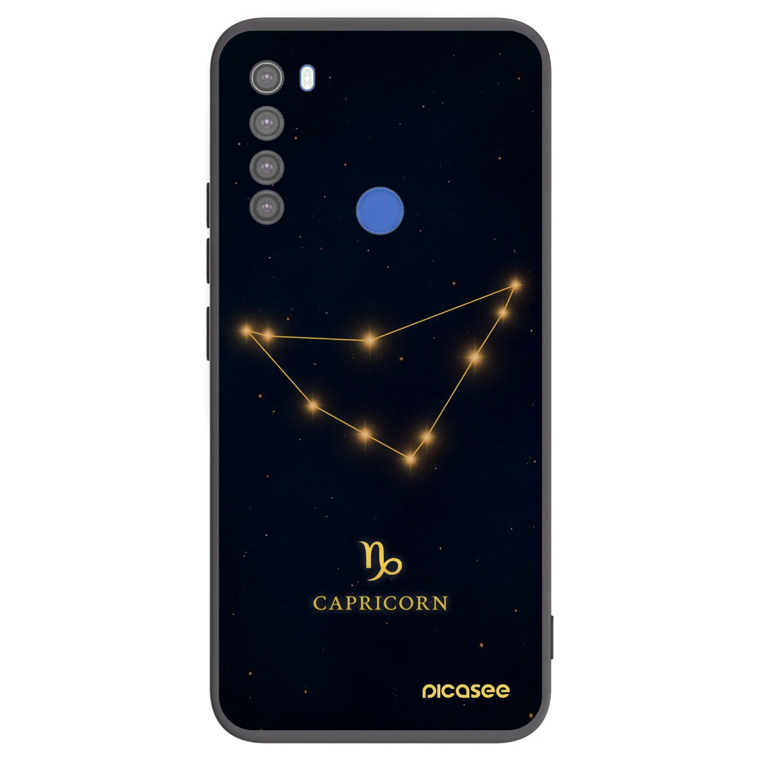 Picasee crna silikonska maskica za Xiaomi Redmi Note 8T - CAPRICORN