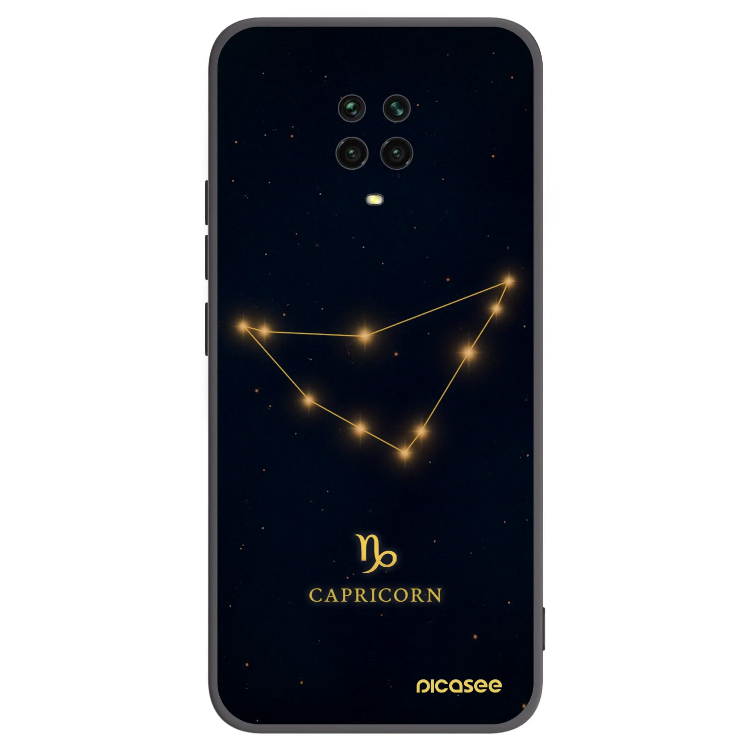 Picasee crna silikonska maskica za Xiaomi Redmi Note 9 Pro - CAPRICORN