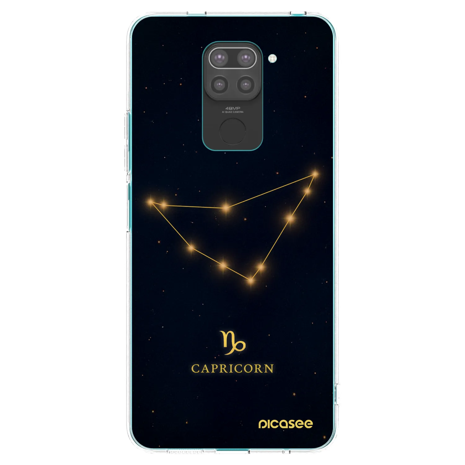 Picasee crna silikonska maskica za Xiaomi Redmi Note 9 - CAPRICORN