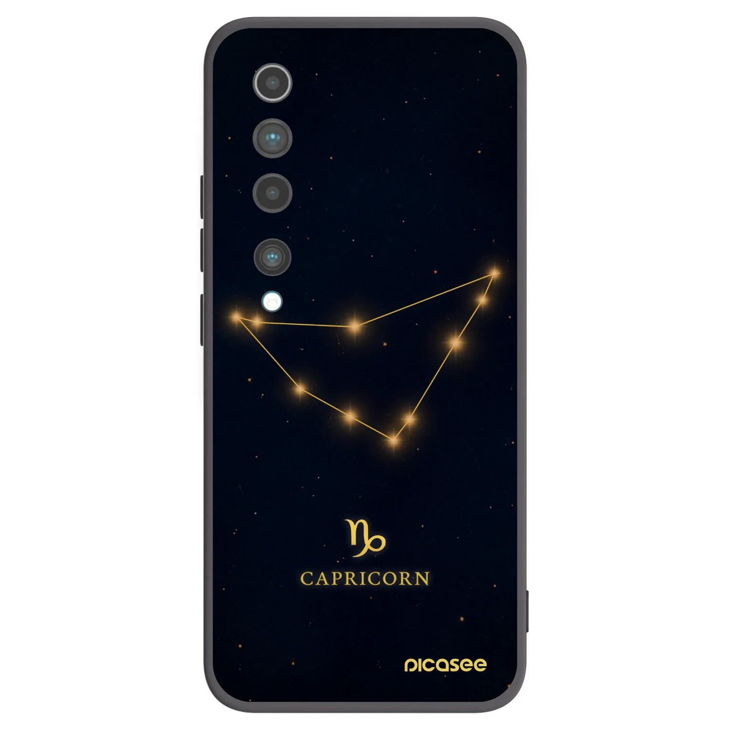 Picasee crna silikonska maskica za Xiaomi Mi 10 - CAPRICORN