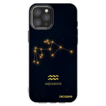 Picasee silikonska prozirna maskica za Apple iPhone 12 Pro Max - AQUARIUS