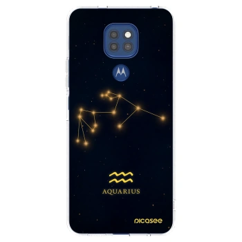 Picasee silikonska prozirna maskica za Motorola Moto G9 Play - AQUARIUS