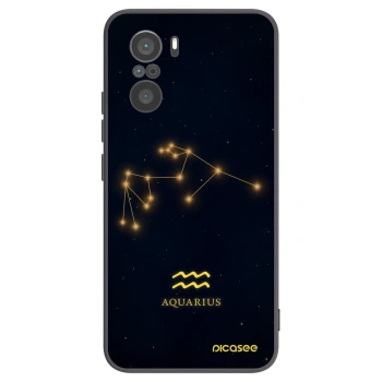 Picasee crna silikonska maskica za Xiaomi Poco F3 - AQUARIUS