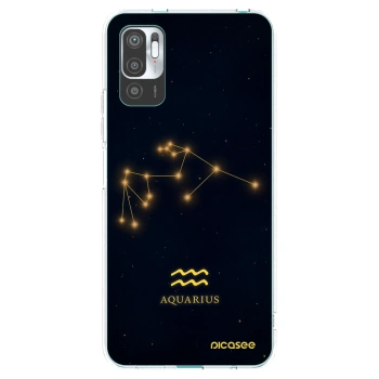 Picasee silikonska prozirna maskica za Xiaomi Redmi Note 10 5G - AQUARIUS