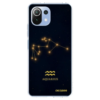 Picasee silikonska prozirna maskica za Xiaomi 11 Lite 5G NE - AQUARIUS