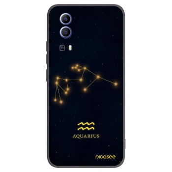 Picasee crna silikonska maskica za Vivo Y52 5G - AQUARIUS