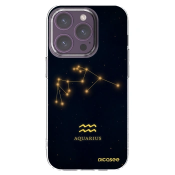 Picasee silikonska prozirna maskica za Apple iPhone 14 Pro - AQUARIUS
