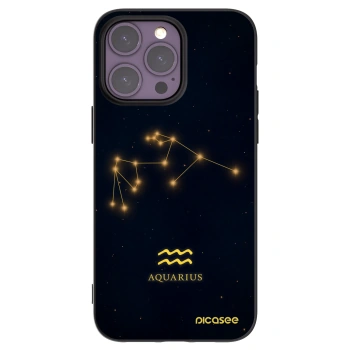 Picasee crna silikonska maskica za Apple iPhone 14 Pro Max - AQUARIUS