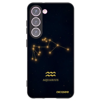 Picasee crna silikonska maskica za Samsung Galaxy S23 5G - AQUARIUS