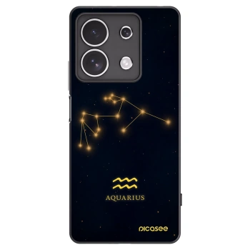 Picasee crna silikonska maskica za Xiaomi Redmi Note 13 4G - AQUARIUS