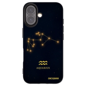 Picasee crna silikonska maskica za Apple iPhone 16 - AQUARIUS