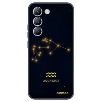 Picasee crna silikonska maskica za Vivo V40 SE 5G - AQUARIUS