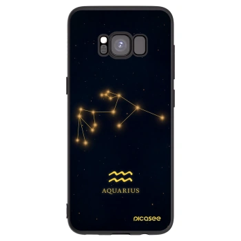 Picasee crna silikonska maskica za Samsung Galaxy S8 G950F - AQUARIUS