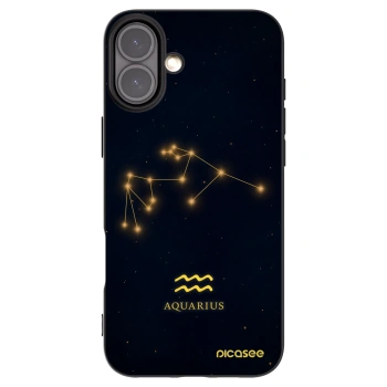 Picasee crna silikonska maskica za Apple iPhone 16 Plus - AQUARIUS