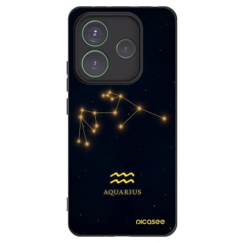 Picasee crna silikonska maskica za Xiaomi Redmi Note 14 5G - AQUARIUS