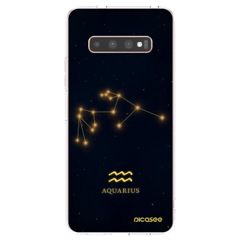 Picasee silikonska prozirna maskica za Samsung Galaxy S10 Plus G975 - AQUARIUS