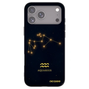Picasee crna silikonska maskica za Apple iPhone 17 Pro Max - AQUARIUS