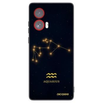 Picasee crna silikonska maskica za Motorola Edge 50 Fusion - AQUARIUS