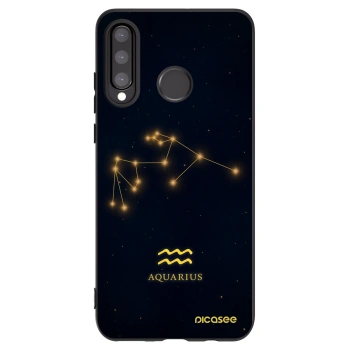 Picasee crna silikonska maskica za Huawei P30 Lite - AQUARIUS