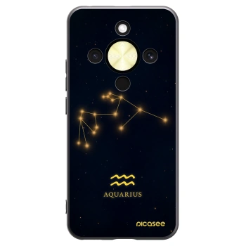 Picasee crna silikonska maskica za Honor Magic8 Lite 5G - AQUARIUS