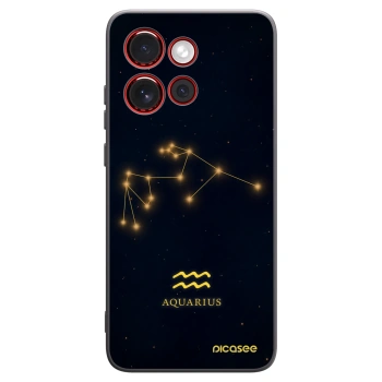 Picasee crna silikonska maskica za Motorola Edge 60 Neo 5G - AQUARIUS