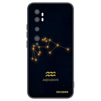 Picasee crna silikonska maskica za Xiaomi Mi Note 10 (Pro) - AQUARIUS