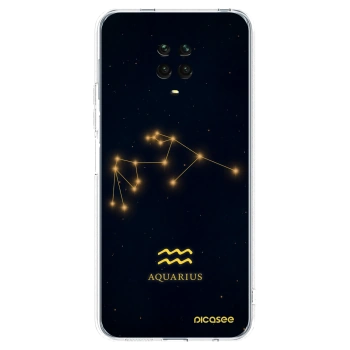 Picasee silikonska prozirna maskica za Xiaomi Redmi Note 9 Pro - AQUARIUS