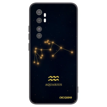Picasee crna silikonska maskica za Xiaomi Mi Note 10 Lite - AQUARIUS