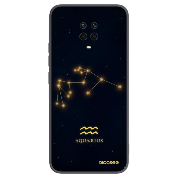 Picasee crna silikonska maskica za Xiaomi Redmi Note 9S - AQUARIUS