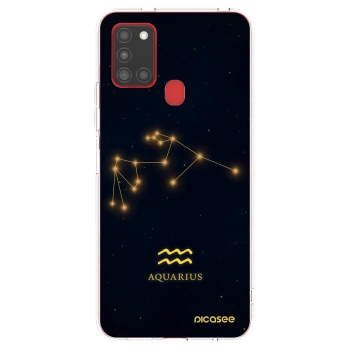 Picasee silikonska prozirna maskica za Samsung Galaxy A21s - AQUARIUS