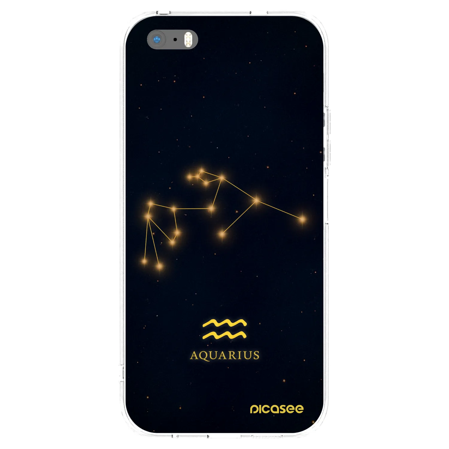 Picasee silikonska prozirna maskica za Apple iPhone 5/5S/SE - AQUARIUS