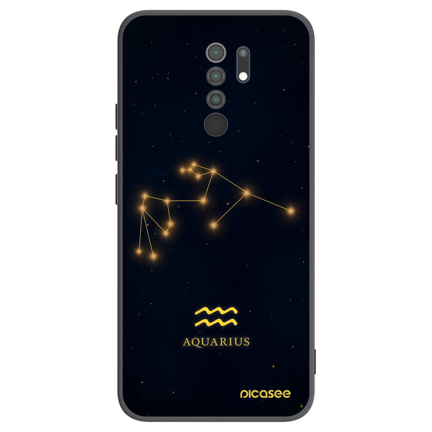 Picasee crna silikonska maskica za Xiaomi Redmi 9 - AQUARIUS
