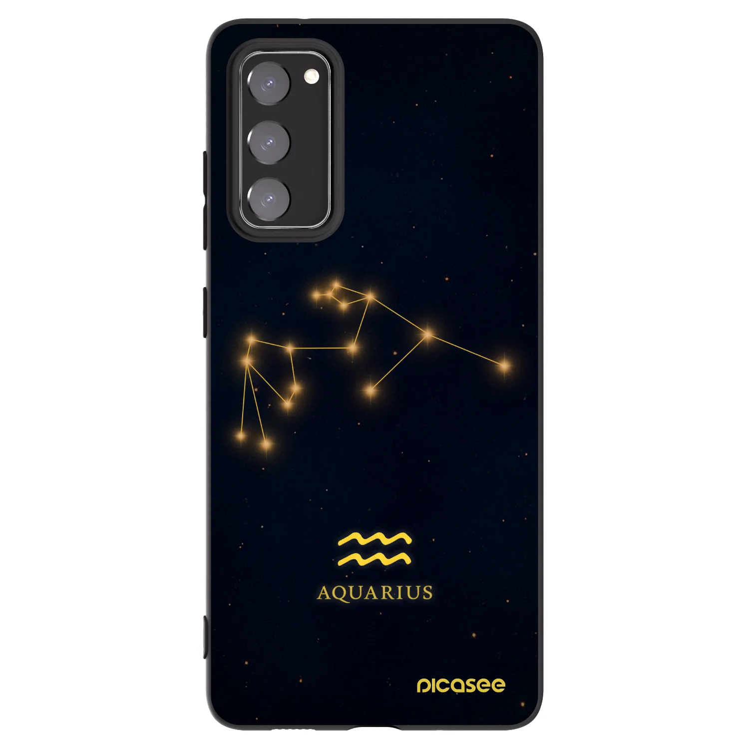 Picasee crna silikonska maskica za Samsung Galaxy S20 FE - AQUARIUS