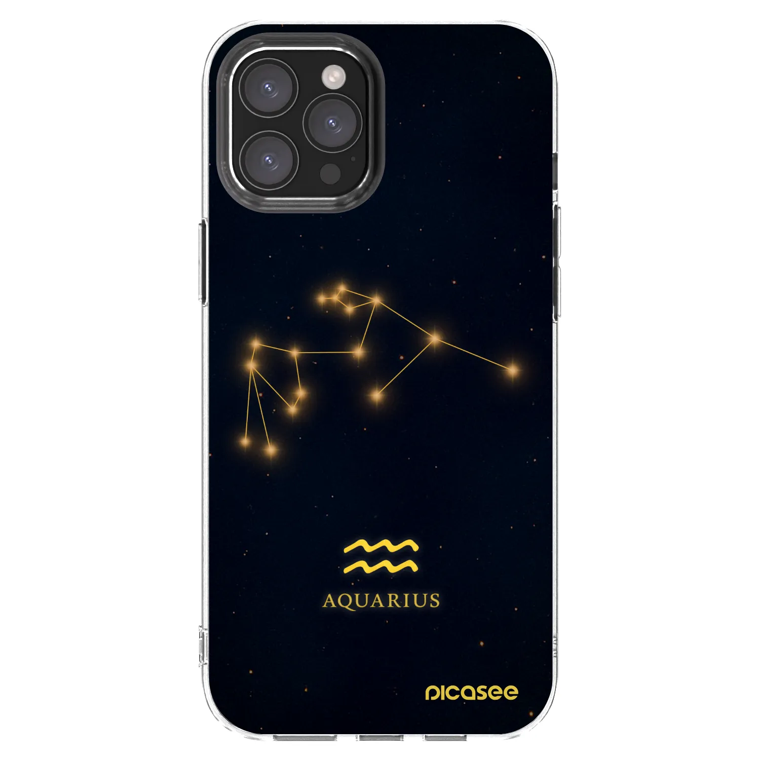 Picasee silikonska prozirna maskica za Apple iPhone 12 Pro Max - AQUARIUS