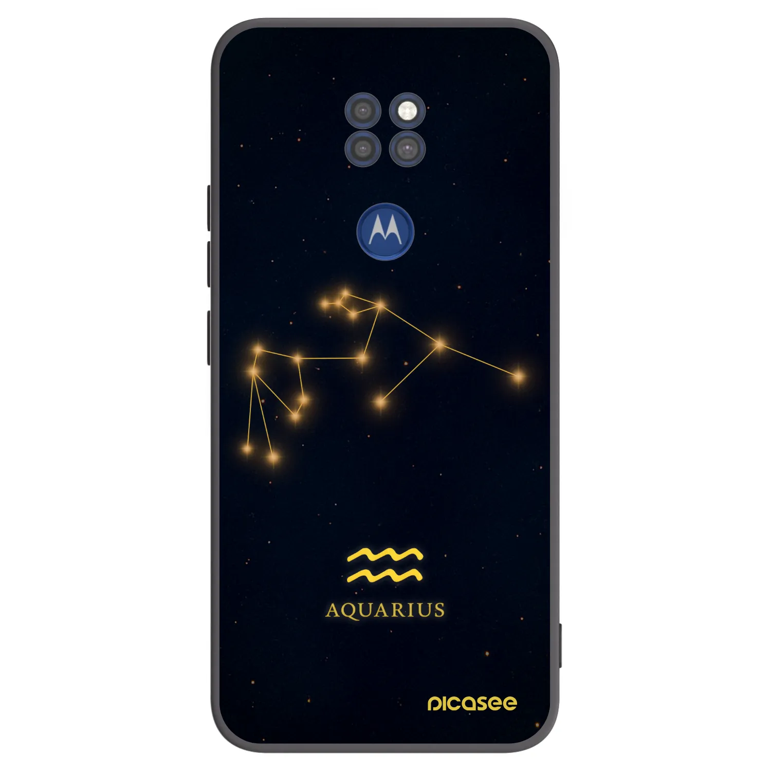 Picasee crna silikonska maskica za Motorola Moto G9 Play - AQUARIUS