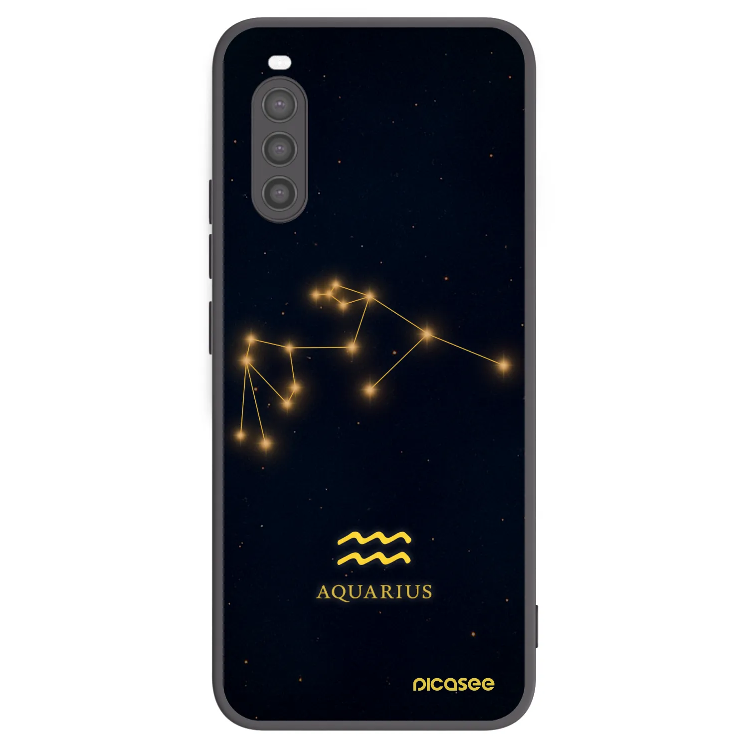 Picasee crna silikonska maskica za Sony Xperia 10 II - AQUARIUS
