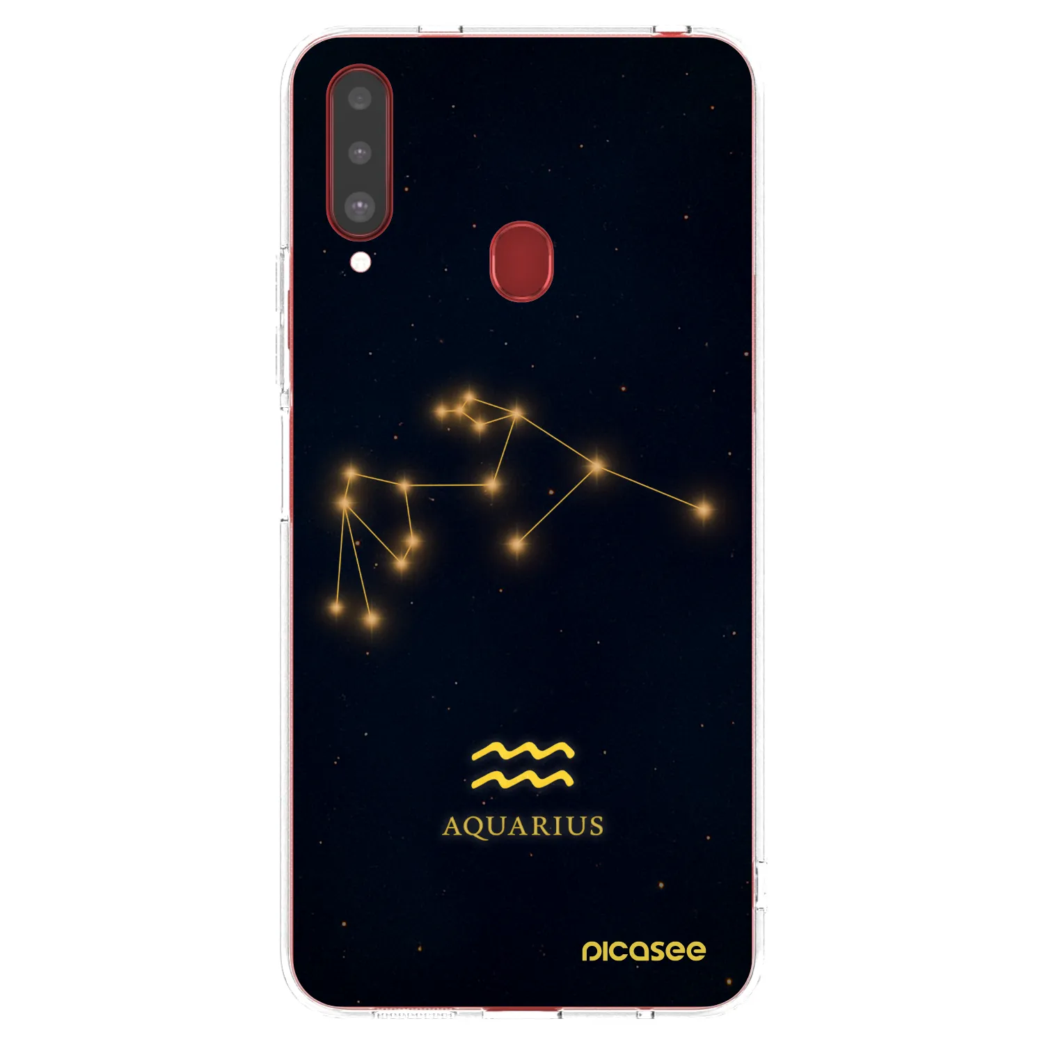 Picasee silikonska prozirna maskica za Samsung Galaxy A20s - AQUARIUS