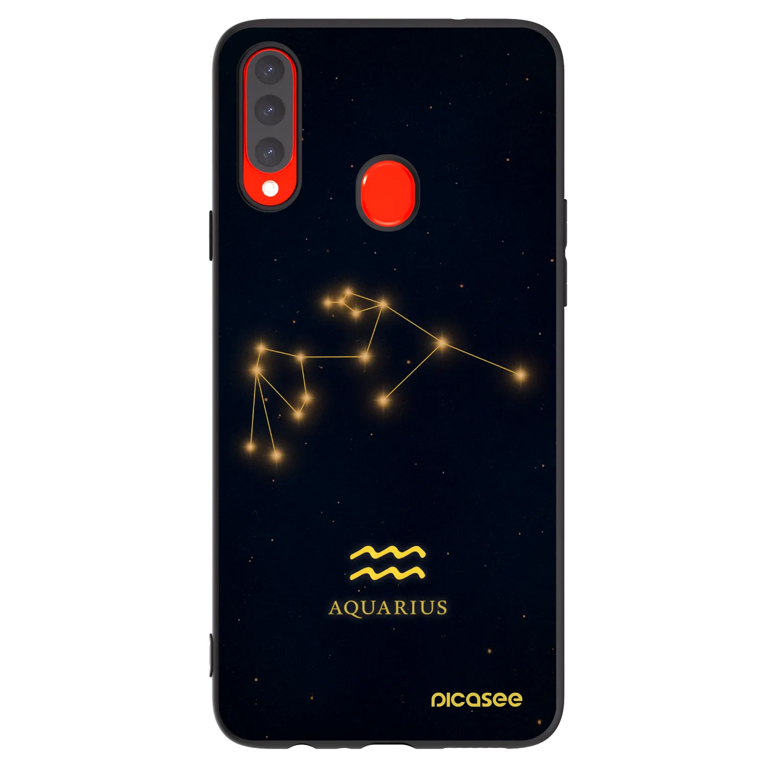 Picasee crna silikonska maskica za Samsung Galaxy A20s - AQUARIUS